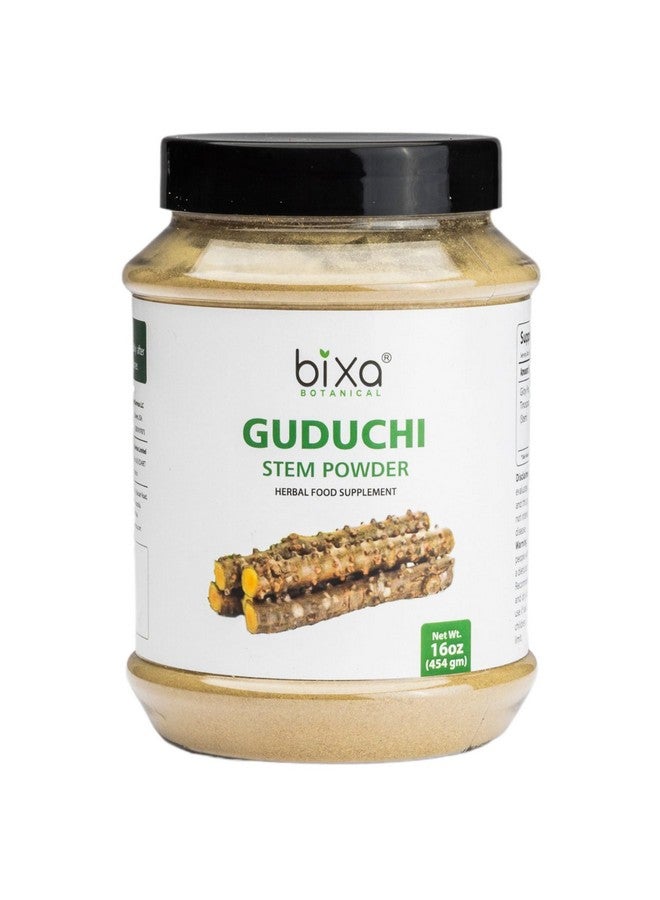 bixa BOTANICAL بودرة بكسا النباتية جودوتشي | جيلوي | تينوسبورا كورديفوليا | 1 باوند / 16 أونصة | مكمل عشبي أيورفيدي لدعم المناعة | خالي من الغلوتين، غير معدل وراثيًا، معالج بالبخار، نباتي، 100% نقي. - Image 1