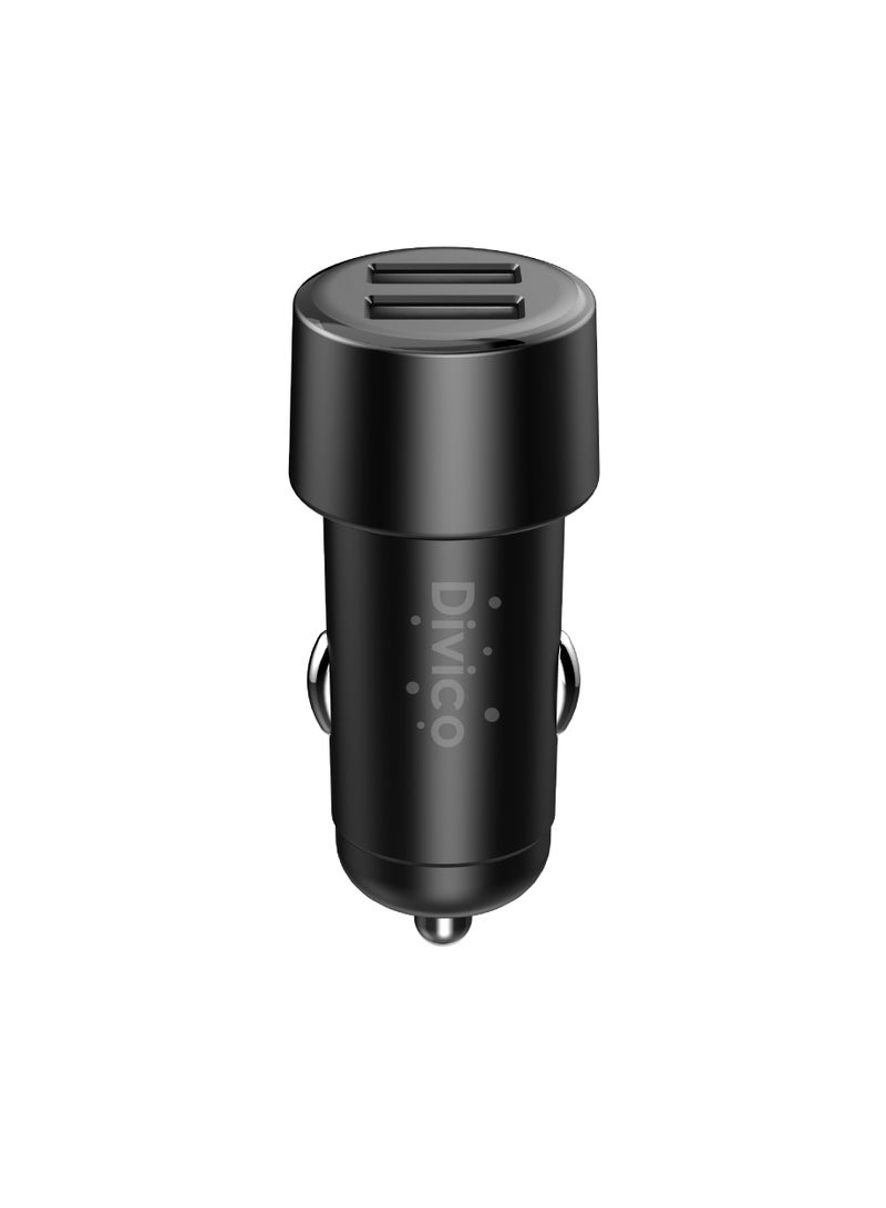 DIVICO Dual Port Mini Car Charger 2.4A - SB-A Ports Charge 2 Devices Compatible for Smartphones - Image 4