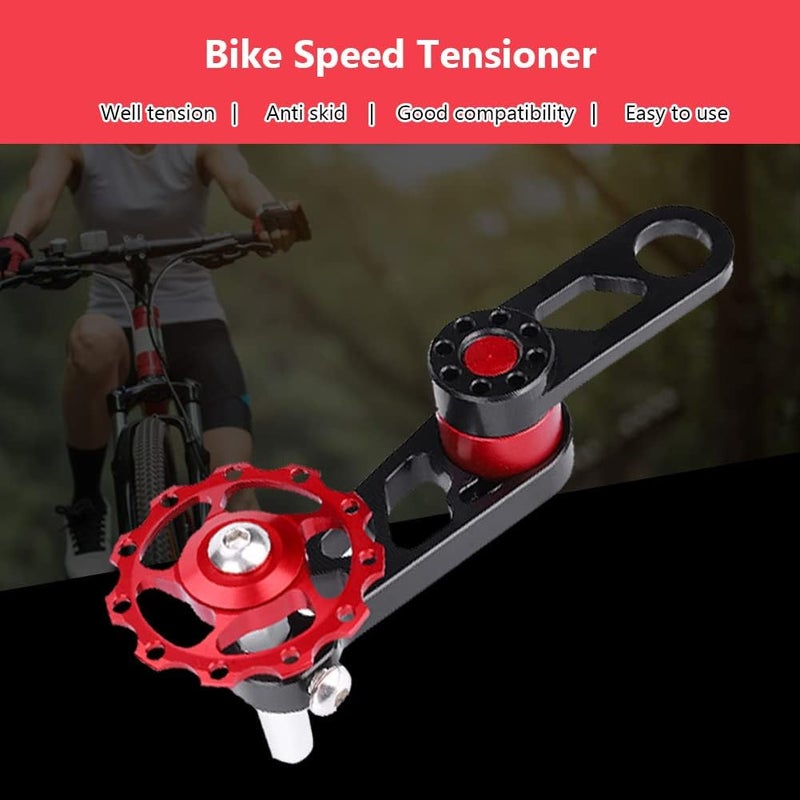 cheekyglo Bicycle Tensioner, Bike Speed Tensioner Aluminum Alloy Folding Bicycle Single Speed Chain Tensioner Rear Derailleur Guide Cycling Parts - Image 5