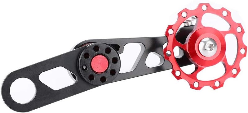 cheekyglo Bicycle Tensioner, Bike Speed Tensioner Aluminum Alloy Folding Bicycle Single Speed Chain Tensioner Rear Derailleur Guide Cycling Parts - Image 1