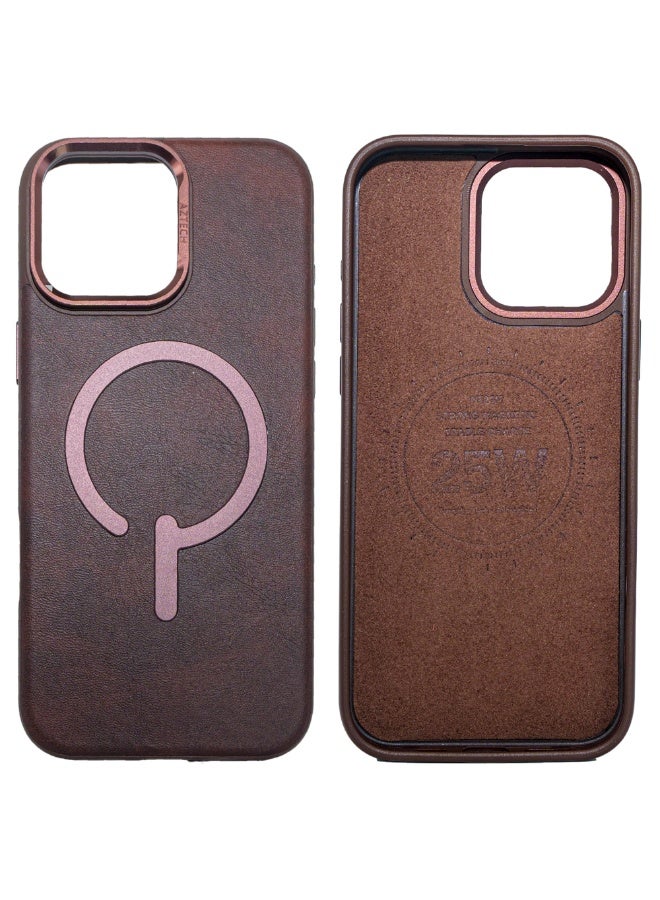 Aztech حافظة جلدية لجهاز iPhone 14 Pro Max، متوافقة مع MagSafe، جلد مدحرج فاخر، تصميم نحيف، حافظة واقية متينة، لون رمادي داكن، أزرار معدنية، واقي عدسة، مضادة للخدش، مقاومة للصدمات، غلاف جلد فاخر، حافظة أنيقة لجهاز iPhone 14 Pro Max، حماية يومية، حماية من السقوط، متوافقة مع الشحن اللاسلكي المغناطيسي، تصميم نحيف، غلاف هاتف عصري، ملحقات موبايل عصرية، ملحقات iPhone 14 Pro Max، حافظة جلدية واقية