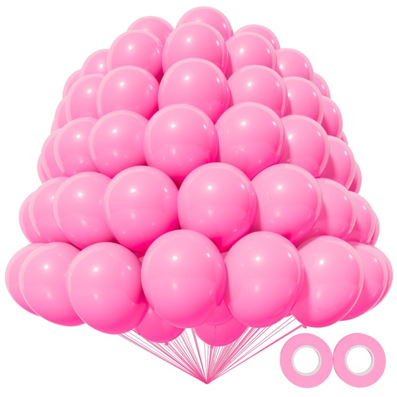KAWKALSH 200pcs Pink Balloons 5 Inch, Small Mini Latex Balloons for Party Birthday Baby Shower Anniversary Festival Arch Garland Decoration - Image 1