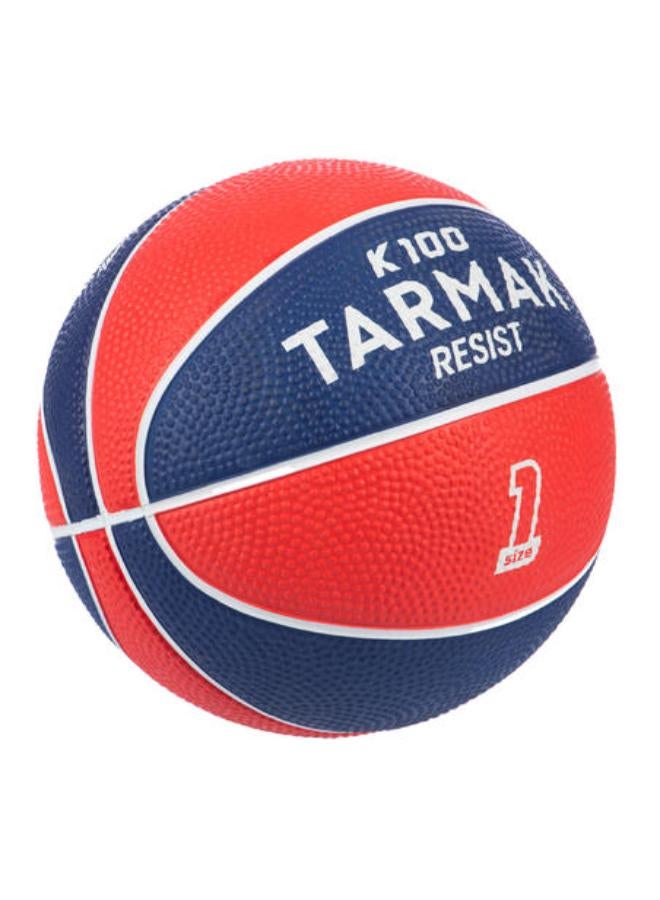 ترماك كرة سلة مقاس 1 مطاطية صغيرة للأطفال - أزرق/برتقالي - Image 2