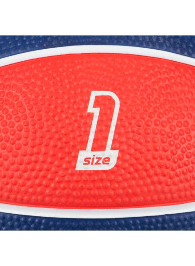 ترماك كرة سلة مقاس 1 مطاطية صغيرة للأطفال - أزرق/برتقالي - Image 4