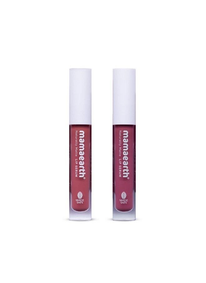 Mamaearth Matte Liquid Lipstick Combo For 12Hour Long Stay Rosy Nude & Pink Daffodil (3 Ml + 3 Ml)  - Image 1