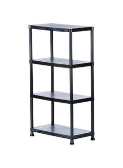 DANUBE HOME Milano 4 Tier Plastic Shelf Kitchen Bathroom Storage rust proof 4 Tiers Shower Shelves  (Tt1033Ca-60X30X130) 25Kgx4 Black 
