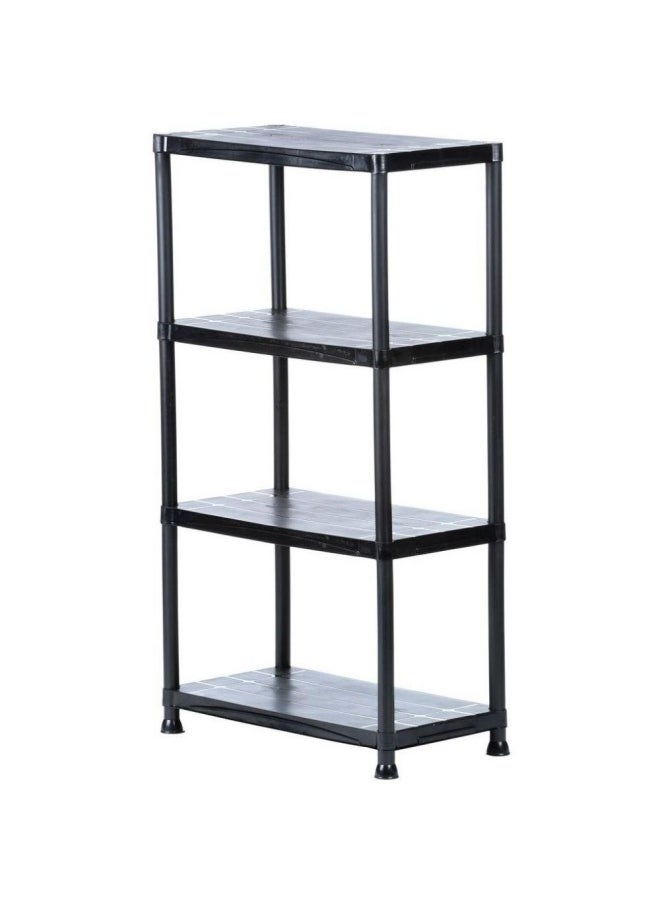 DANUBE HOME Milano 4 Tier Plastic Shelf Kitchen Bathroom Storage rust proof 4 Tiers Shower Shelves  (Tt1033Ca-60X30X130) 25Kgx4 Black 