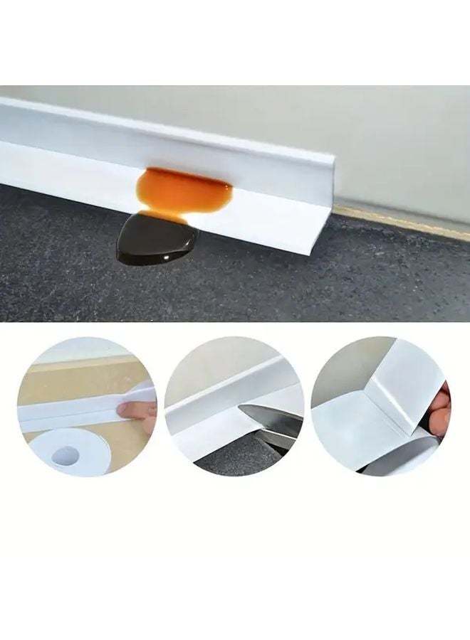 2 Rolls 3 8cm x 3 2m Waterproof Sealant Tape Peel and Stick Caulk Strip for Shower Bathtub Sink - Image 5