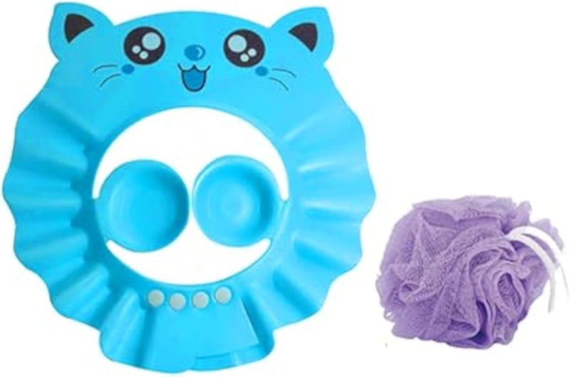 La Frutta baby set (cat shape shower cap & nylon shower lofa)