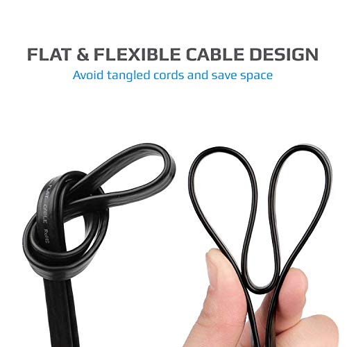 Keple RJ11 Cable ADSL 3ft Extension Lead Phone Cord Telephone Plug High Speed Xfinity Internet Broadband Male to Male Router and Modem to RJ11 Phone Socket/Microfilter/Landline Wire (Black) - Image 3