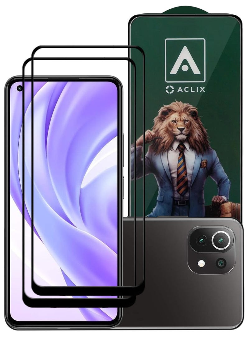 ACLIX 2 Pieces Antistatic ESD Dustproof Premium Quality High Definition Tempered Glass Screen Protector Designed For Xiaomi Mi 11 Lite - Image 1