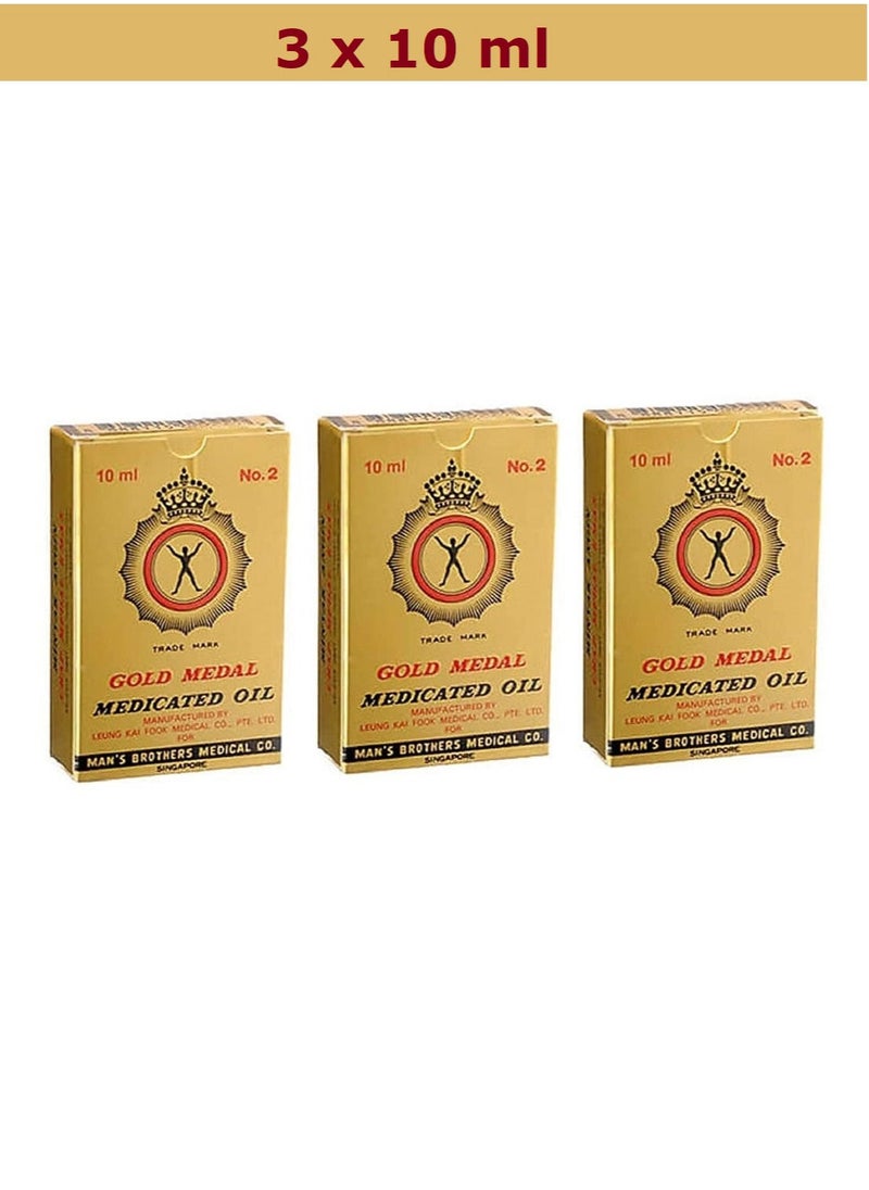 GOLD MEDAL Medicated Oil 10 ml Pack Of 3  - Image 1