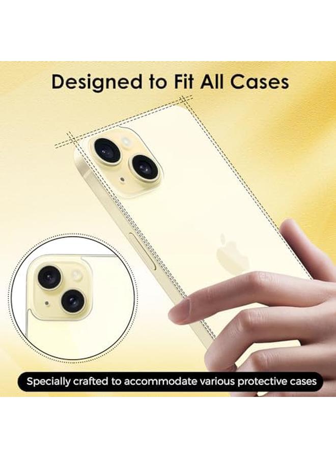 erorex 2 Pack Back Screen Protectors For Iphone 15 Bubble Free And Scratch Resistant Tempered Glass Back Film 6.1 Inch - Image 5