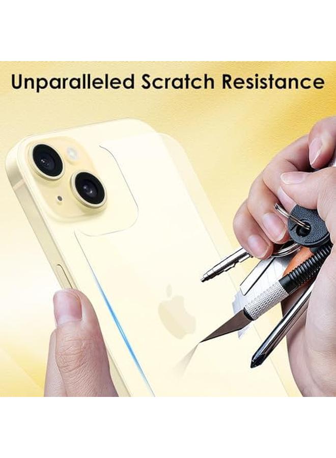 erorex 2 Pack Back Screen Protectors For Iphone 15 Bubble Free And Scratch Resistant Tempered Glass Back Film 6.1 Inch - Image 2