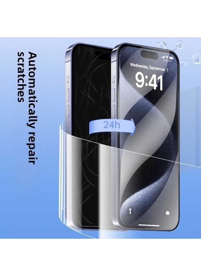 Generic Suitable For Apple 15 Tempered Film 14promax Gel Film 13pro Anti-blue Light Full Screen 12 Mobile Phone 11 Protective Film-Color:HD Hydrogel Film [bare Mold]]-Size:For Apple 12ProMax  - Image 2