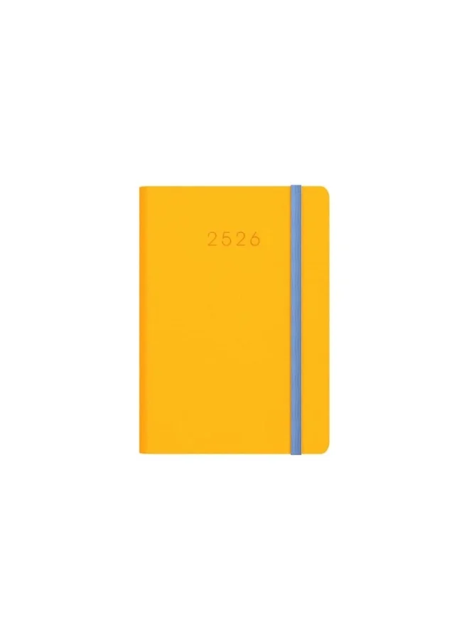 Collins Collins A6 Legacy 13 Month Mid/Academic Year Planner, July 2025-August 2026 - Week-to-View Diary-Yellow
