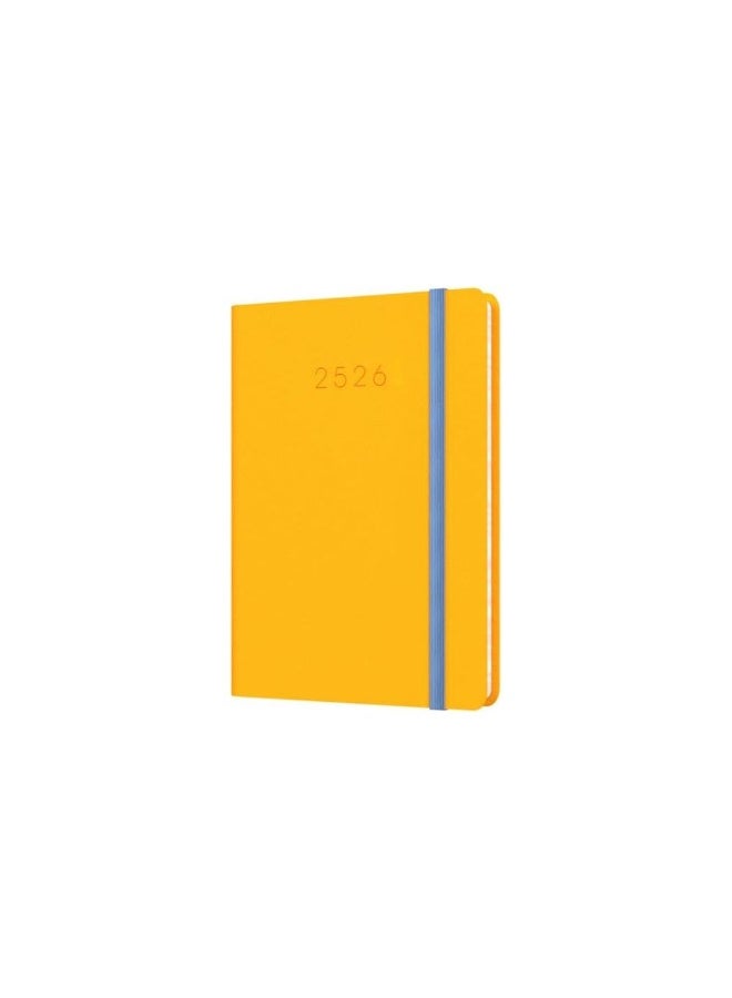 Collins Collins A6 Legacy 13 Month Mid/Academic Year Planner, July 2025-August 2026 - Week-to-View Diary-Yellow  - Image 1