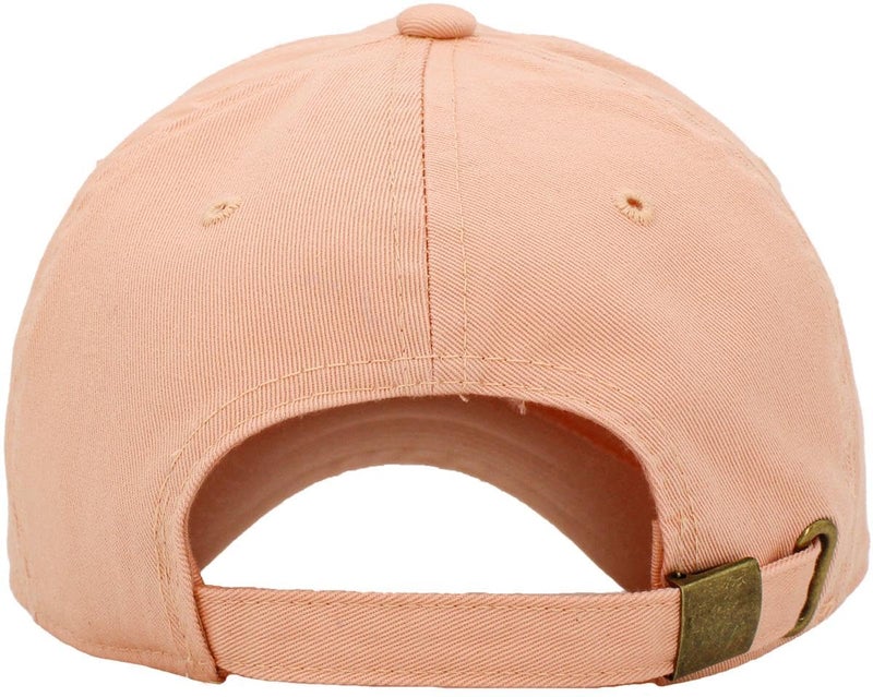 KBETHOSÂ® Classic Cotton Adjustable Low Crown Cotton Baseball Cap, Peach - Image 3
