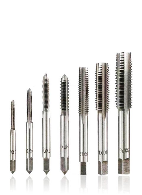 متري الحنفية مجموعات ياكوموز الأحرار دليل الخيوط الحنفية مجموعات 7pcs m3-m12 مثقاب مجموعات