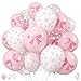 Govpy Pink Bow Balloons 35PCS Light Pastel Pink Clear White Bow Latex Balloon for Girls Women Wedding Bridal Baby Shower Bachelorette Engagement Princess Coquette Birthday Theme Party Decorations Supplies - Image 3