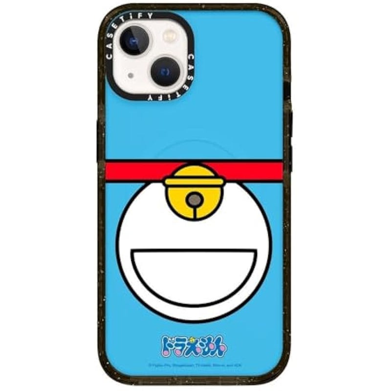 Casetify Impact iPhone 13 【Doraemon Co-Lab / 8.2ft Drop Protection/Compatible with Magsafe】 - Doraemon Bell - Clear Black - Image 2