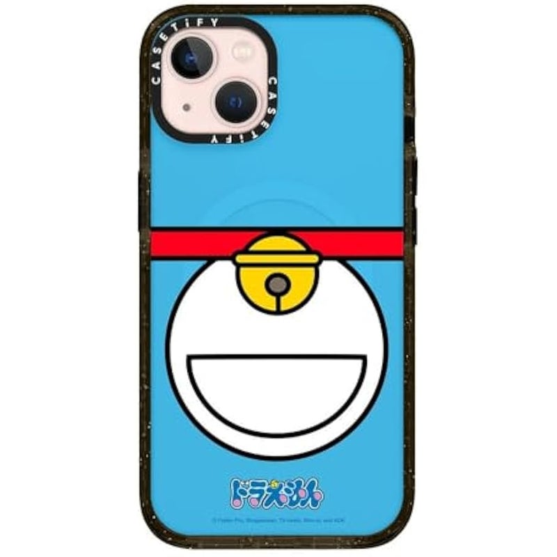 Casetify Impact iPhone 13 【Doraemon Co-Lab / 8.2ft Drop Protection/Compatible with Magsafe】 - Doraemon Bell - Clear Black - Image 1