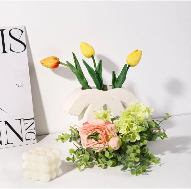 Y&D Nordic Rustic Ceramic Vases - Modern Minimalist Tabletop Decor, Home Flower Pot Gift Set - Image 1