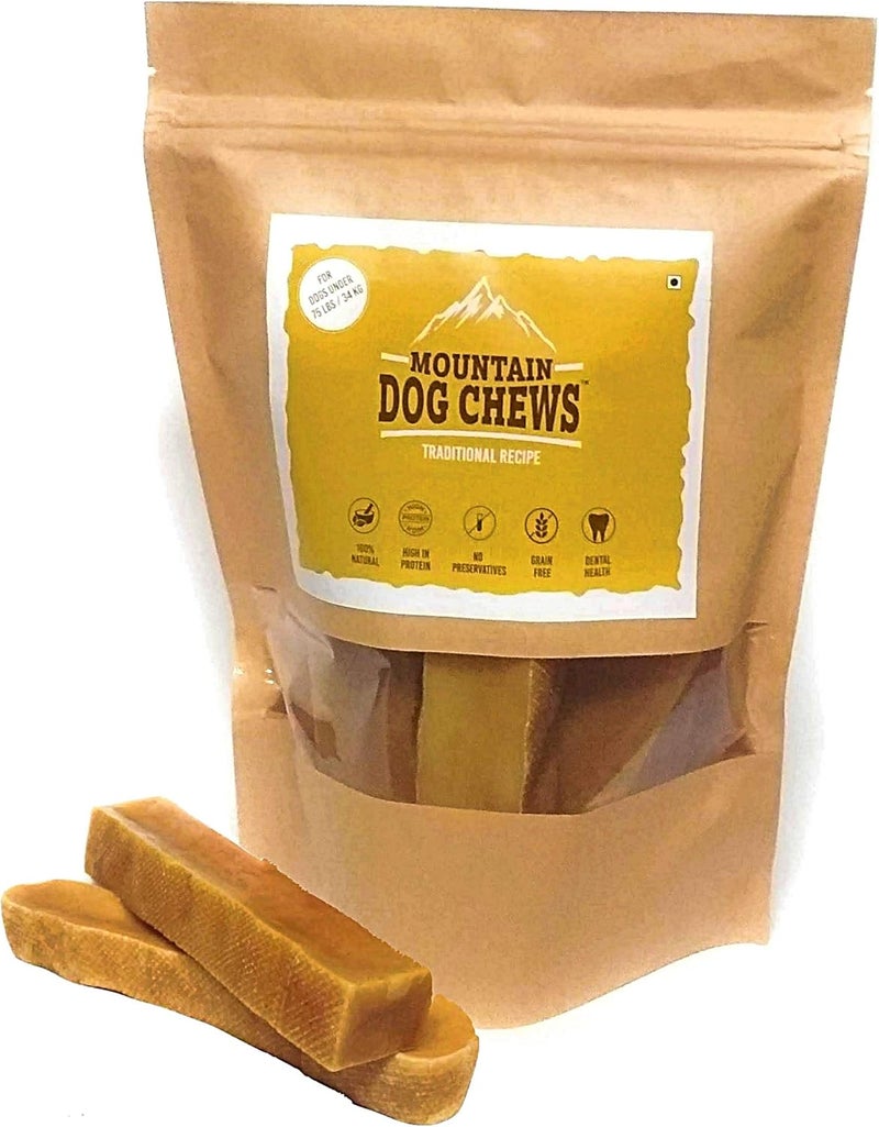 Chewers Mountain Dog Chew, Natural Himalayan Yak Milk Long Lasting Protein Rich Dog Treat, Labrador Reteriver & Large Breed Dogs, 150 GMS - Image 1
