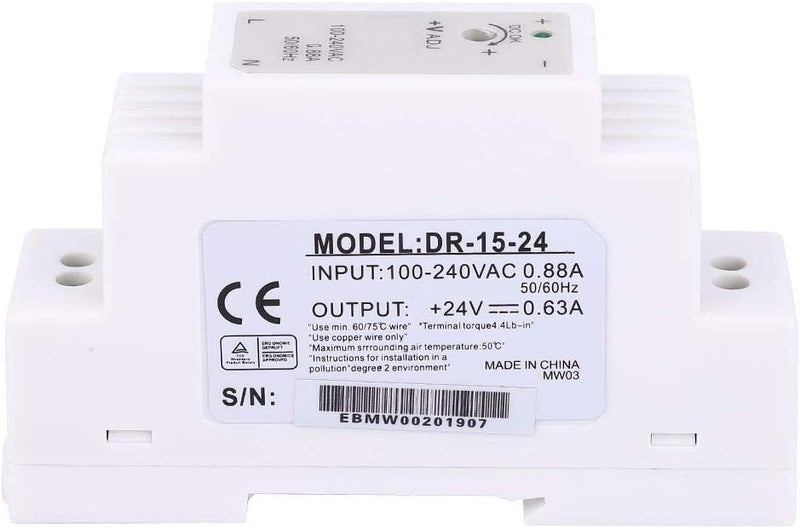 FTVOGUE DR 15 24 DIN Rail Power Supply, PWM Modulation, 24V Output, Automatic Cooling, Ideal for Industrial Control Equipment and Control Cabinets - Image 5