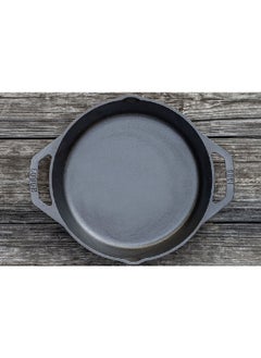 LODGE Seasoned Even Heat Distribution Cast Iron Dual Handle Skillet Black 26 cm L8SKLINT  - Image 2