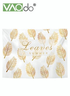 VAOdo Golden Leaf Tapestry Short Plush Simple Home Decoration Wall Hanging Live Broadcast Photo Background Free Installation Package 150 * 130CM  - Image 4