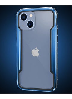 iPhone 13 and iPhone 14 Heavy Duty Defender Case Rugged Anti-Drop Clear Back Cover with Shockproof Hybrid Metal and TPU Bumper Frame Blue - pzsku/Z02806683938DD8468E1BZ/45/_/1652605081/537e12a8-91d8-47ec-a323-e214e6b68aac