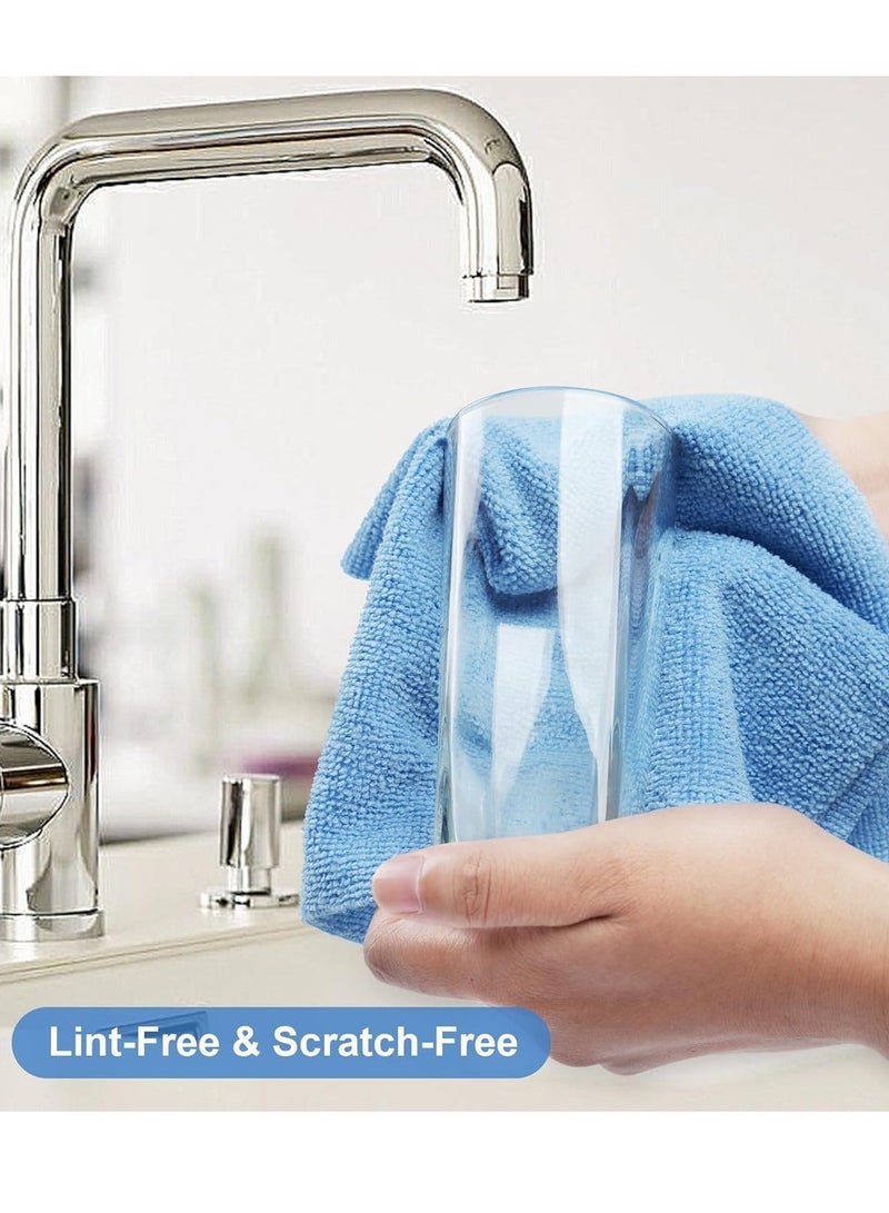 20 20 Planet CARE EVERYDAY 50 Pcs Microfiber Cleaning Cloth Roll, 30x30 cm Tear-Easy Sheets, Super Absorbent, Lint-Free & Reusable Towels for Car, Kitchen, Bathroom & Home, Multi-Purpose Cleaning Wipes (Blue) - Image 3