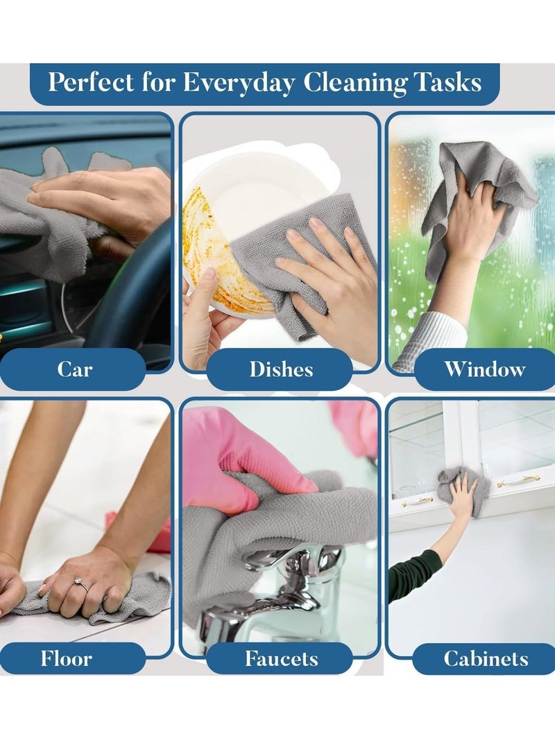 20 20 Planet CARE EVERYDAY 50 Pcs Microfiber Cleaning Cloth Roll, 30x30 cm Tear-Easy Sheets, Super Absorbent, Lint-Free & Reusable Towels for Car, Kitchen, Bathroom & Home, Multi-Purpose Cleaning Wipes (Blue) - Image 5