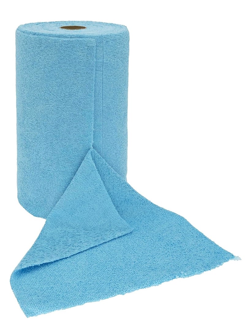 20 20 Planet CARE EVERYDAY - Microfibre Cloth, 50 Roll Pack microfiber cloths on Roll reusable cleaning cloths, Super Soft Premium Streak Free Washable Cloth, for House, Kitchen, Windows, Car, Motorbike, 30 x 30 cm (Blue) - Image 1