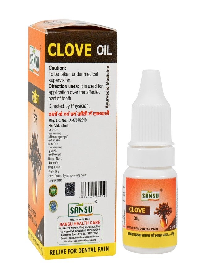 SANSU Clove Oil for Teeth oil 2ml (Pack of 11) - Image 2