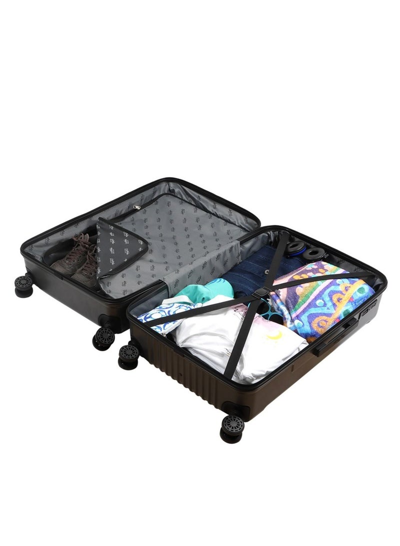 Biggdesign Biggdesign Ocean Suitcase Luggage, Hardshell Luggage with Spinner Wheel, Travel Suitcase, Lock System, Lightweight, Gray, Large, 28 Inch - Image 4