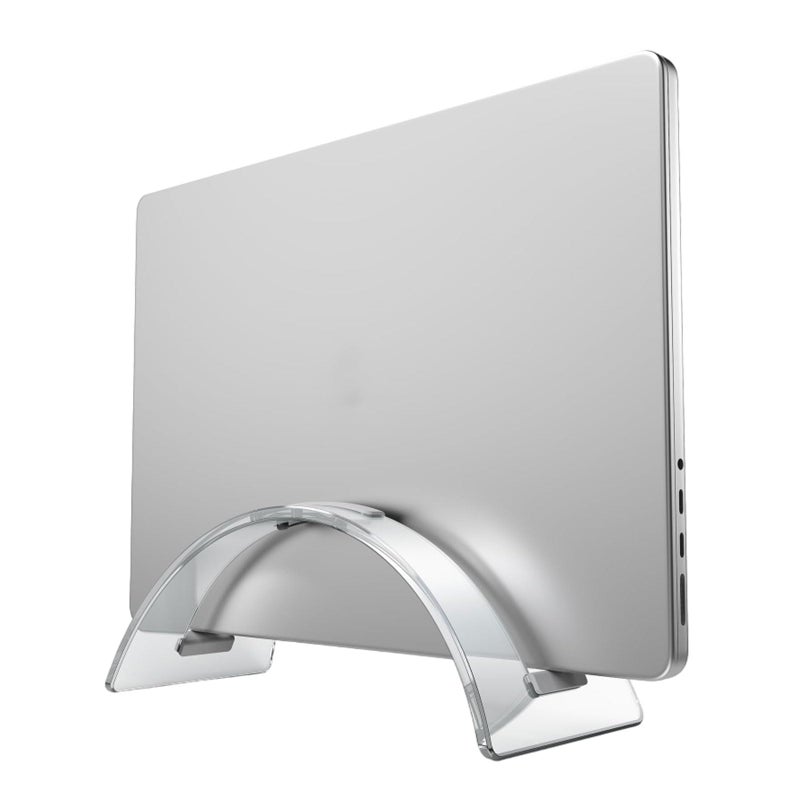 Clear Acrylic Vertical Stand For Notebook And Phone Space Saving Organizer - Image 3