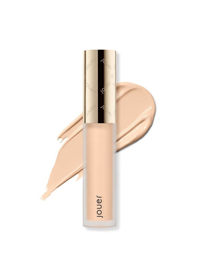 Jouer Essential High Coverage Liquid Concealer - Brightening Concealer - Color Corrector for Under Eye Dark Circles, Spot Coverage, and Eye Primer - Soft Matte Finish, Wheat - Image 1