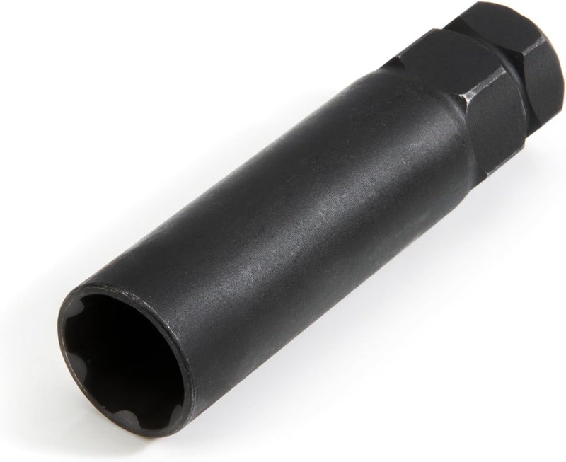 Steelman Pro 6-Spline 45/64-Inch Socket-Style Locking Lug Nut Key, Removes Spline-Style Aftermarket Lug Nuts, Durable, Thin-Walled - Image 1