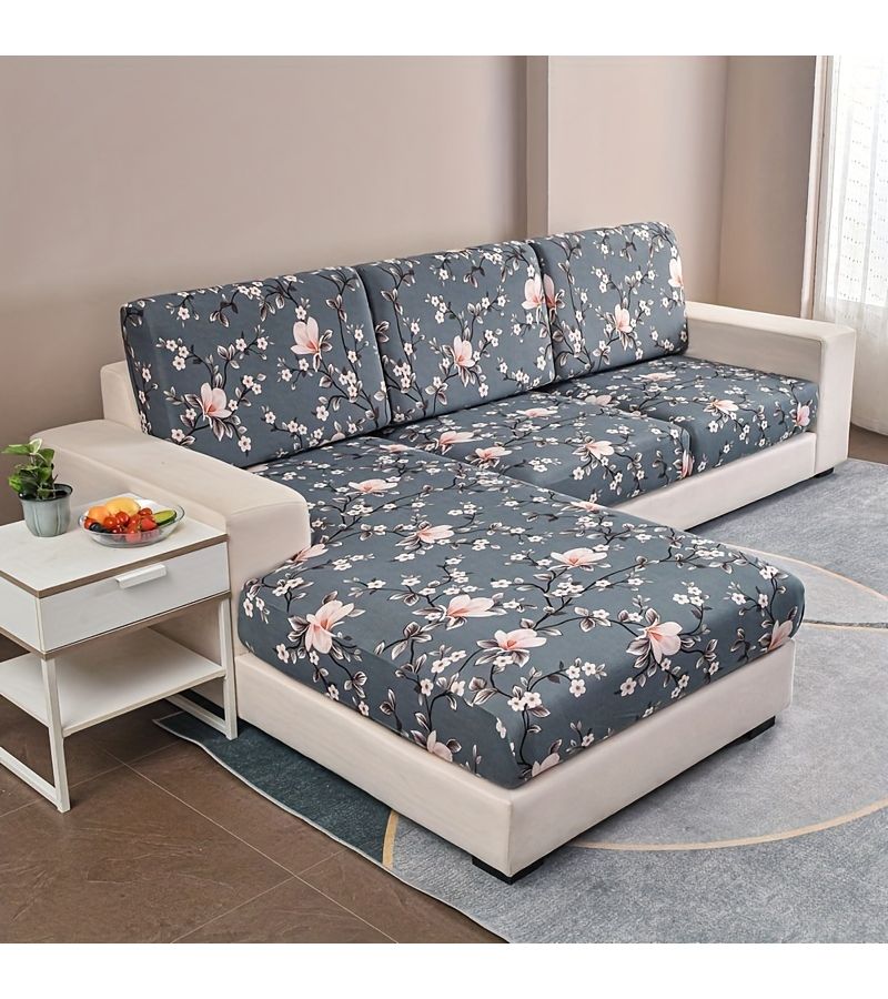 Elastic Printed Sofa Cover For Cushion And Backrest Size M All Seasons Living Room - Image 2
