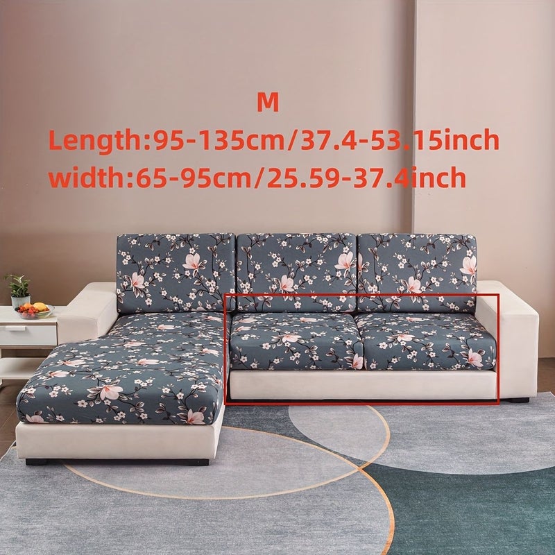 Elastic Printed Sofa Cover For Cushion And Backrest Size M All Seasons Living Room - Image 5