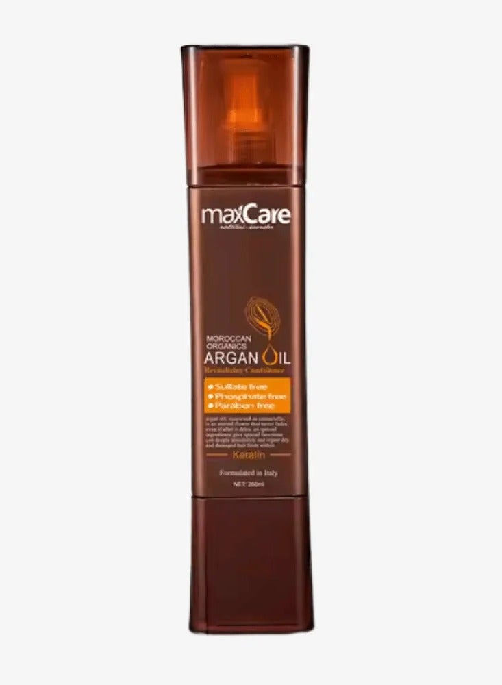 Maxcare Moroccan Organics Argan Oil Revitalizing Conditioner 260ml – Deep Repair for Dry & Damaged Hair - Image 1