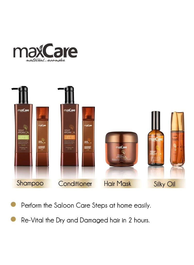 Maxcare Moroccan Organics Argan Oil Revitalizing Conditioner 260ml – Deep Repair for Dry & Damaged Hair - Image 3