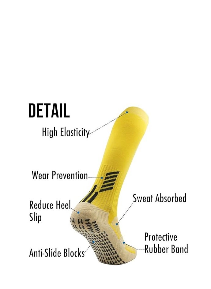 Showday Anti Slip Soccer Knee Socks,Non Slip Football/Basketball/Hockey Sports Grip Socks  - Image 5