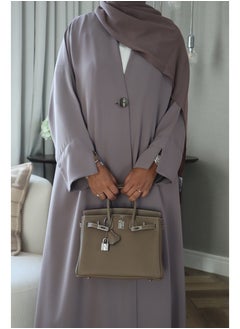 Jimmy Le Bond Premium Nada Abaya with Scarf – Deep Purple  - Image 3
