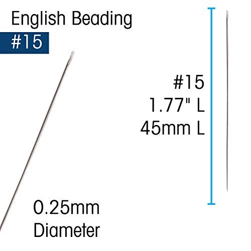 Beadsmith The Beadsmith English Beading Needles, Size 15, 4 Needles per Card, Made in England, Use for Loom Weaving Beadwork, Off-Loom Stitching and Jewelry Making with Seed Beads - Image 5