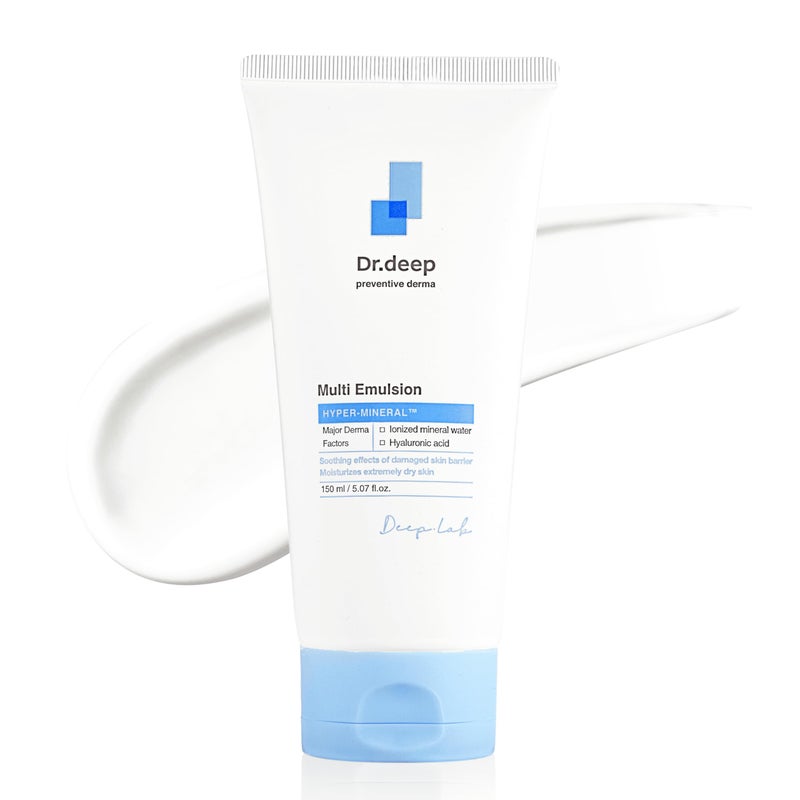 Dr.Deep Multi Emulsion - Lightweight Moisturizer for Sensitive, Dry & Itchy Skin, Hydrating Emulsion with Shea Butter & Allantoin for Skin-Barrier Repair, 5.07 fl. oz - Image 1