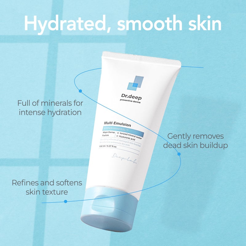 Dr.Deep Multi Emulsion - Lightweight Moisturizer for Sensitive, Dry & Itchy Skin, Hydrating Emulsion with Shea Butter & Allantoin for Skin-Barrier Repair, 5.07 fl. oz - Image 3