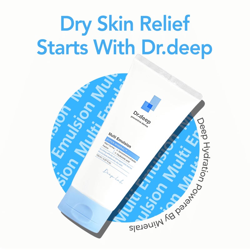 Dr.Deep Multi Emulsion - Lightweight Moisturizer for Sensitive, Dry & Itchy Skin, Hydrating Emulsion with Shea Butter & Allantoin for Skin-Barrier Repair, 5.07 fl. oz - Image 2